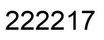 Number 222217 black image