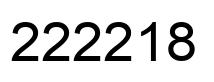 Number 222218 black image
