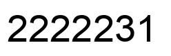 Number 2222231 black image