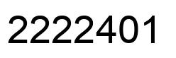 Number 2222401 black image