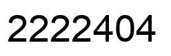 Number 2222404 black image
