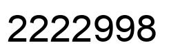 Number 2222998 black image