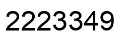 Number 2223349 black image