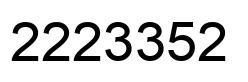 Number 2223352 black image