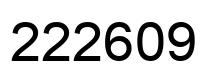 Number 222609 black image