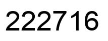 Number 222716 black image