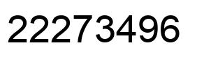 Number 22273496 black image