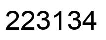 Número 223134 imagen negro