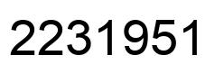 Number 2231951 black image