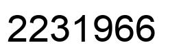 Number 2231966 black image