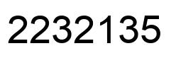 Number 2232135 black image