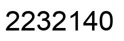 Number 2232140 black image