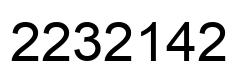 Number 2232142 black image