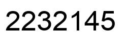 Number 2232145 black image