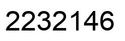 Number 2232146 black image