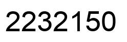 Number 2232150 black image