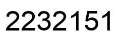 Number 2232151 black image