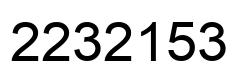 Number 2232153 black image