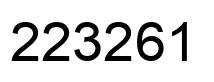 Number 223261 black image