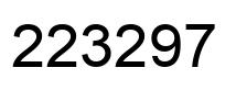 Number 223297 black image