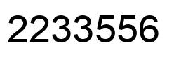 Número 2233556 imagen negro