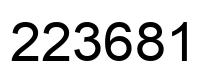Number 223681 black image