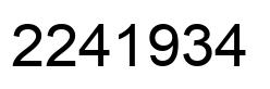 Number 2241934 black image