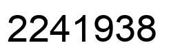 Number 2241938 black image