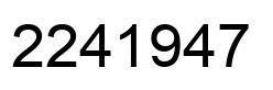 Number 2241947 black image