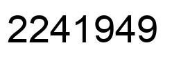Number 2241949 black image
