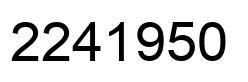 Number 2241950 black image