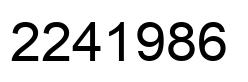 Number 2241986 black image