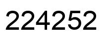 Number 224252 black image