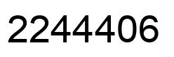 Number 2244406 black image