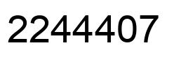 Number 2244407 black image