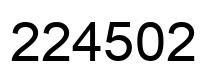 Number 224502 black image