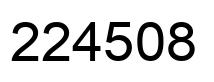 Number 224508 black image