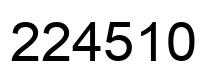 Number 224510 black image