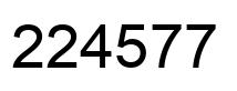 Number 224577 black image