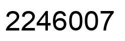 Number 2246007 black image