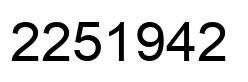 Number 2251942 black image