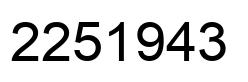 Number 2251943 black image