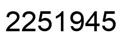 Number 2251945 black image