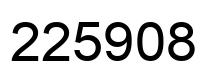 Number 225908 black image