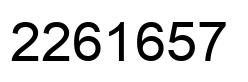 Number 2261657 black image