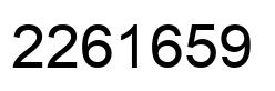 Number 2261659 black image