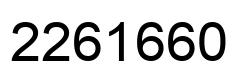 Number 2261660 black image