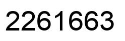 Number 2261663 black image