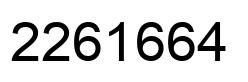 Number 2261664 black image