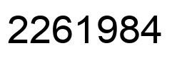 Number 2261984 black image